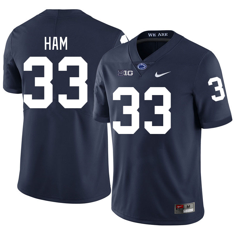 Penn State Nittany Lions #33 Jack Ham College Football Jerseys Stitched Sale-Navy